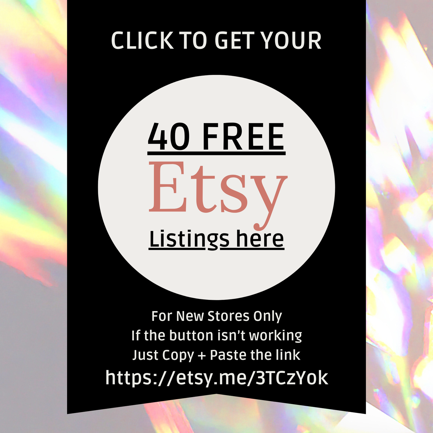 Link to Get 40 FREE Etsy Store Product Listings