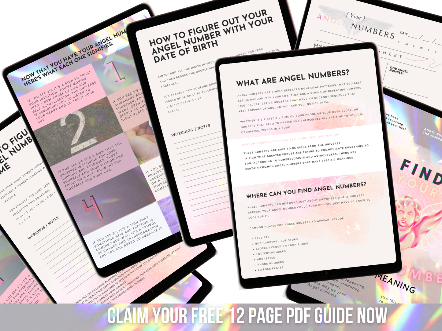 Claim your free 12 page pdf guide learn about angel numbers how to figure out angel number with date of birth and their meanings