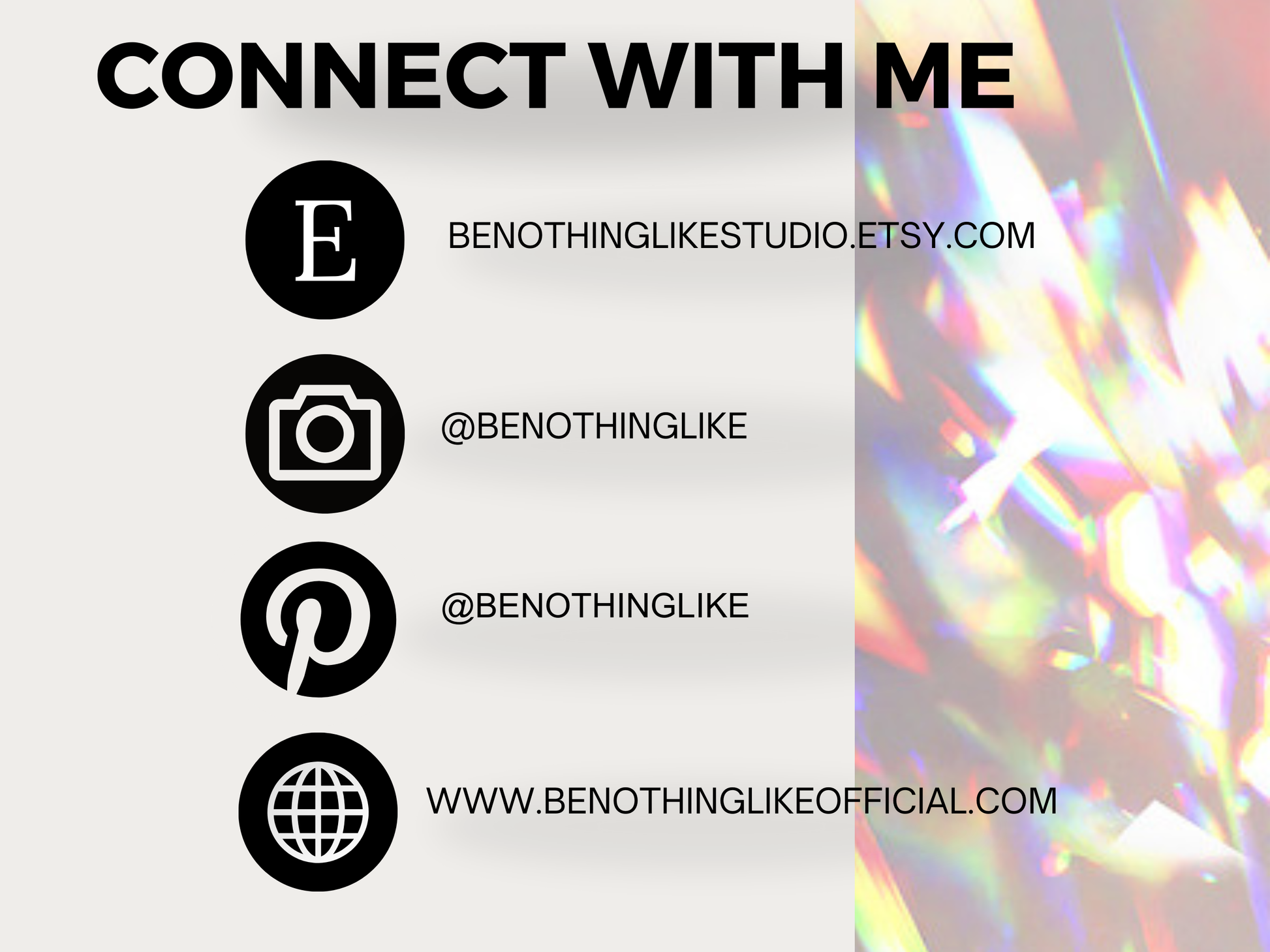 Connect with me on Etsy, Instagram, Pinterest, The Blog