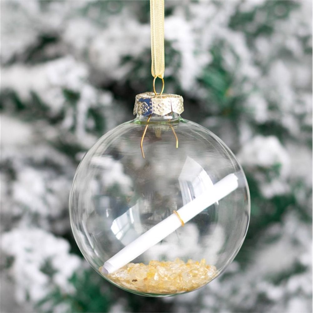 Citrine Manifestation Christmas Bauble 