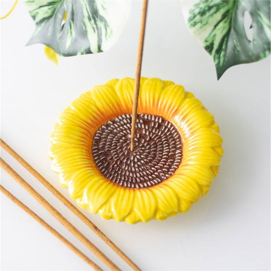 Soporte para varillas de incienso de girasol