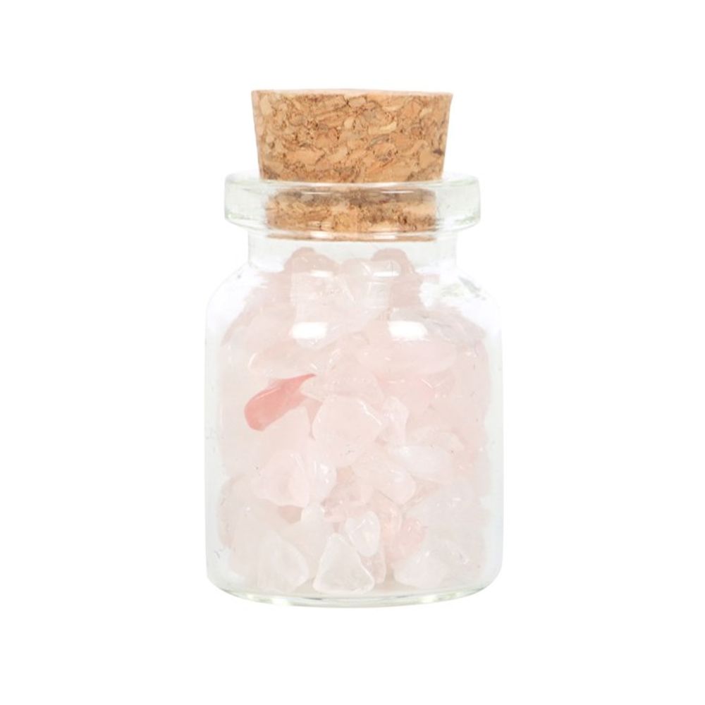 Little Jar of Love Matchbox Gift - Rose Quartz Crystal