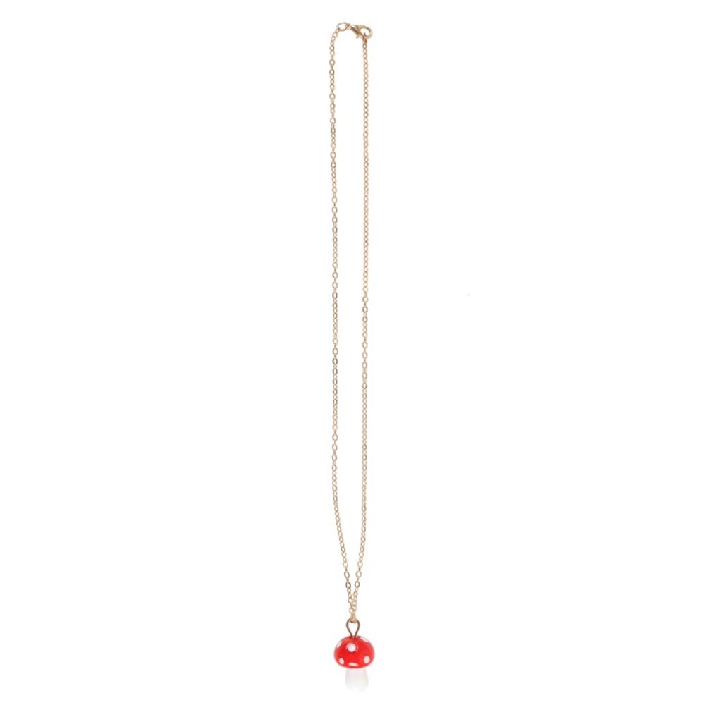 Red and white Toadstool pendant for Good Luck Toadstool Necklace