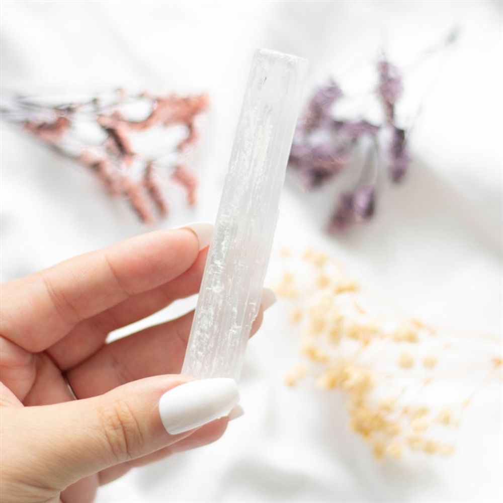 Full Moon Raw Selenite Crystal Stick Wand for your full moon ritual