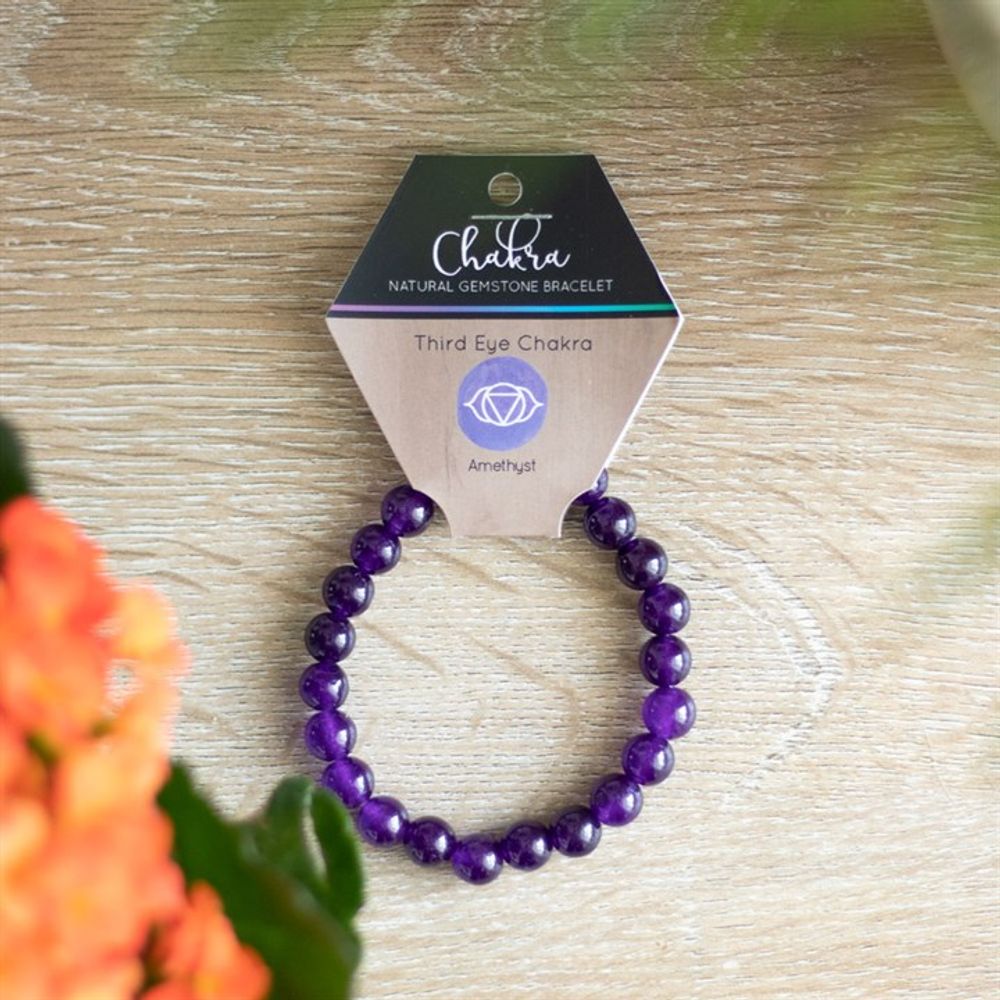 Drittes Auge Chakra Amethyst Edelstein Armband