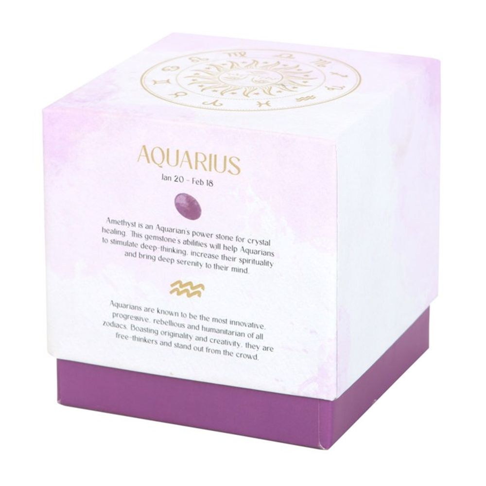 Aquarius Bergamot & Mandarin scented Gemstone Candle