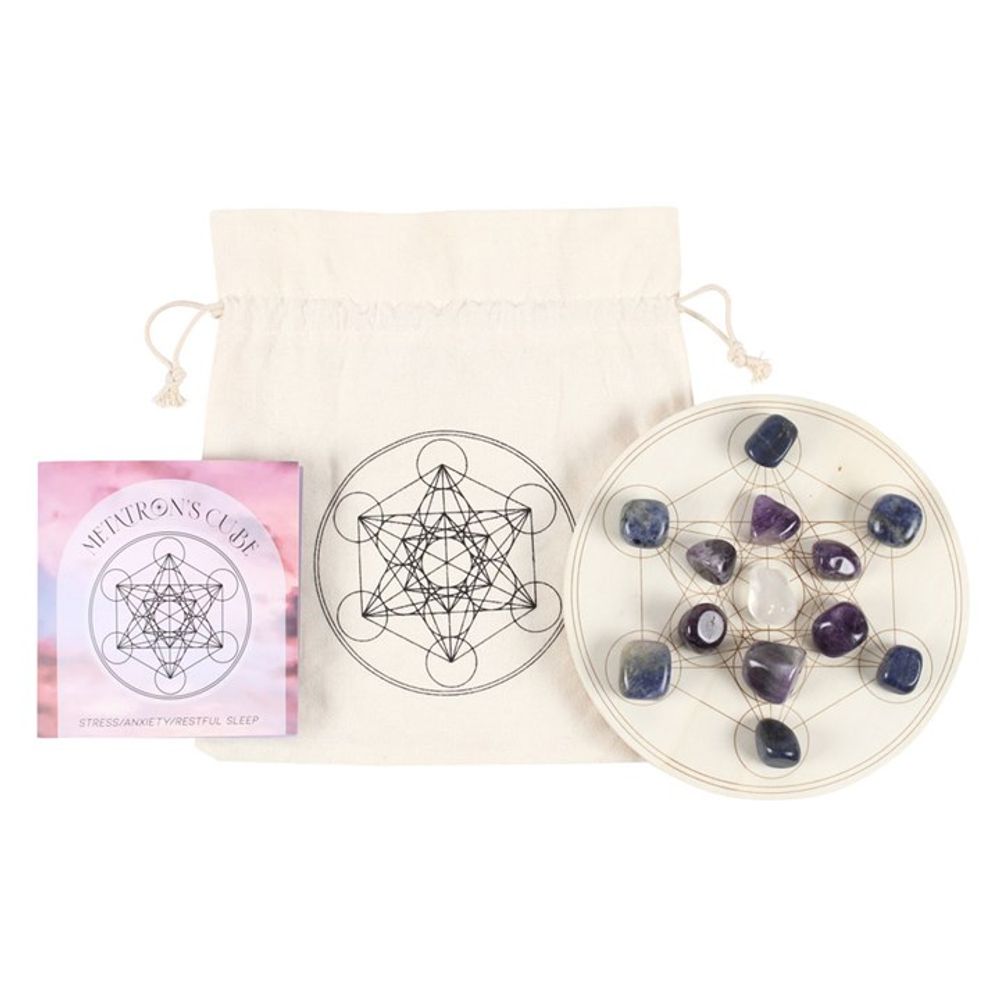 Metatrons Würfel Kristallgitter Set