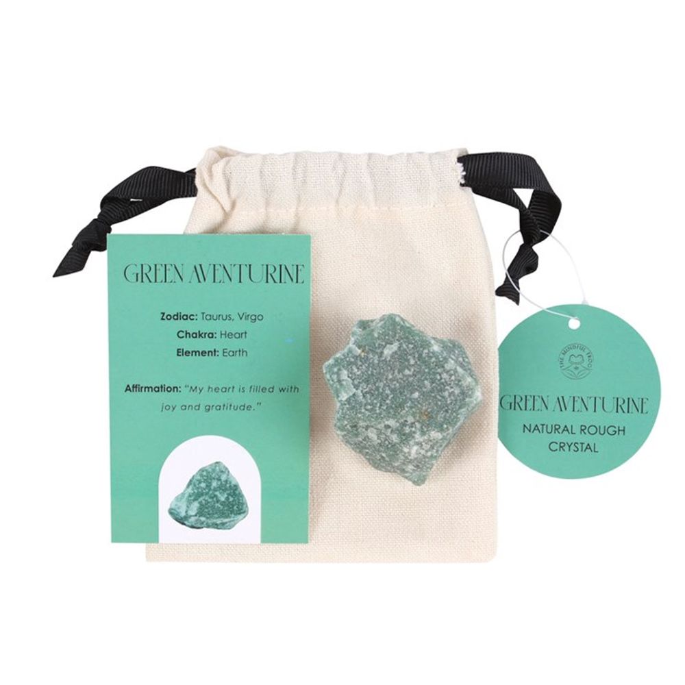 Green Aventurine Healing Crystal in pouch