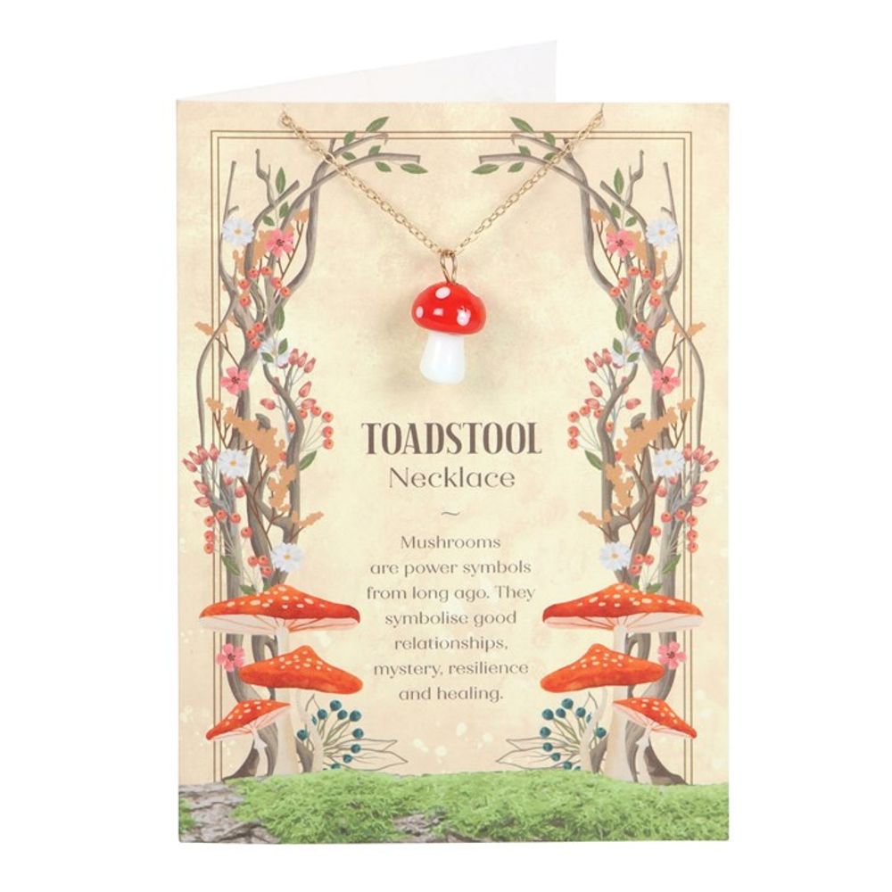 Toadstool Good Luck Charm Necklace Card