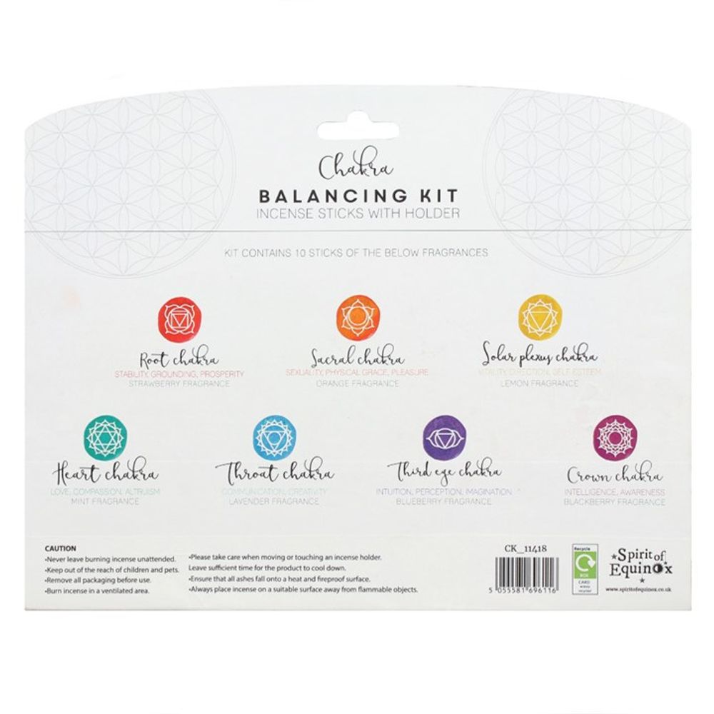 Kit de equilibrio de incienso de chakras