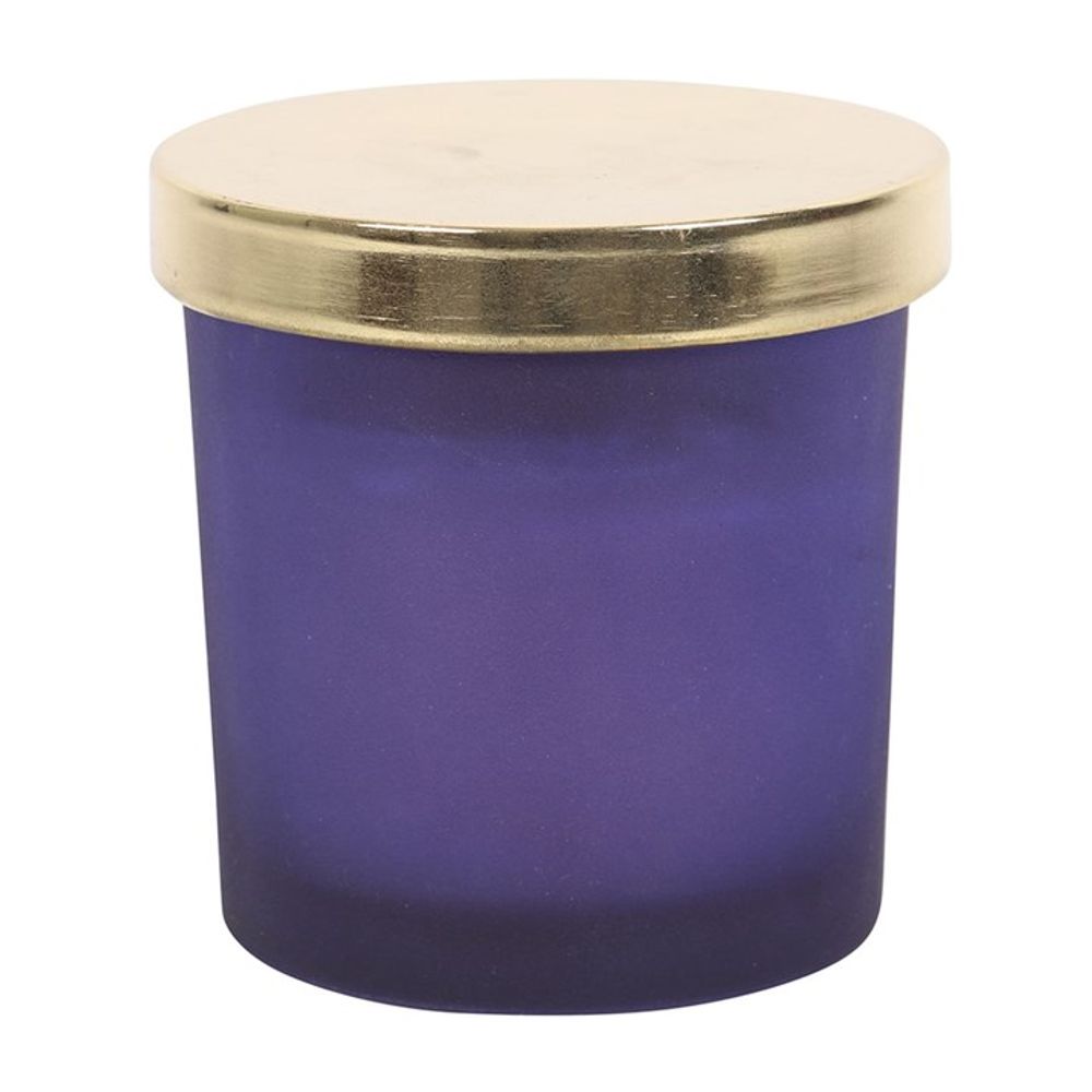 Purple Candle with Gold Lid