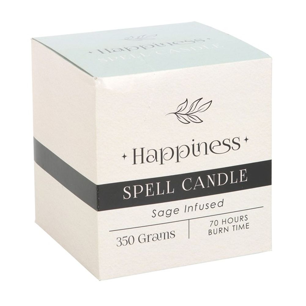 Botanical Sage Infused Happiness Spell Candle