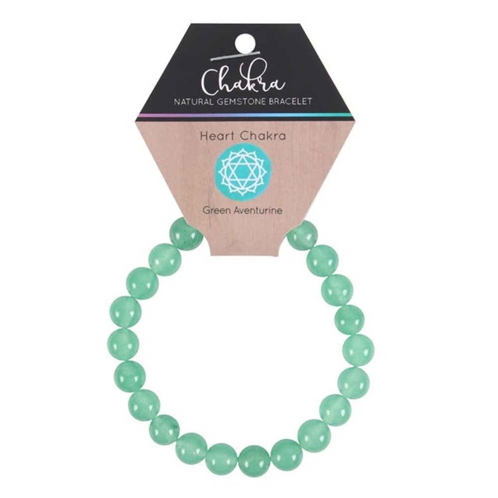 Pulsera de piedras preciosas de aventurina verde con chakra del corazón