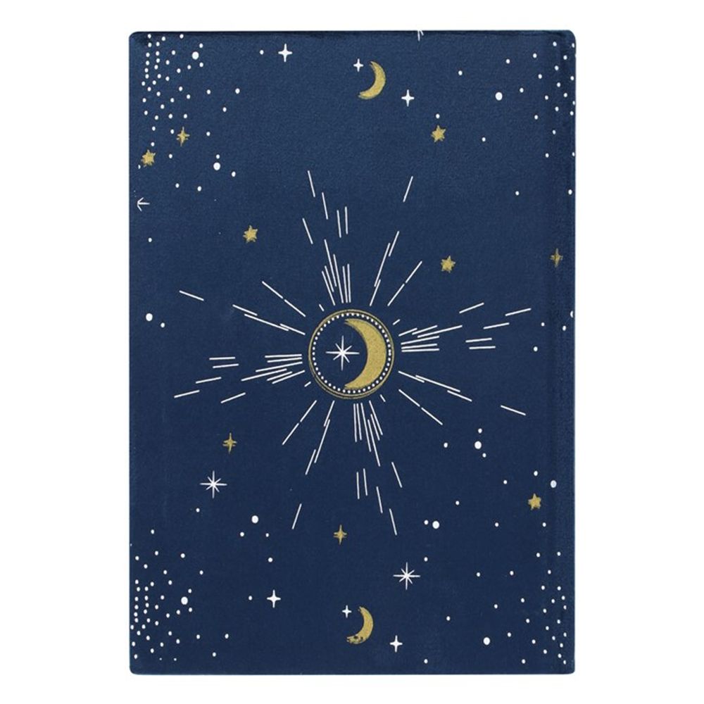 Cuaderno de terciopelo con luna creciente