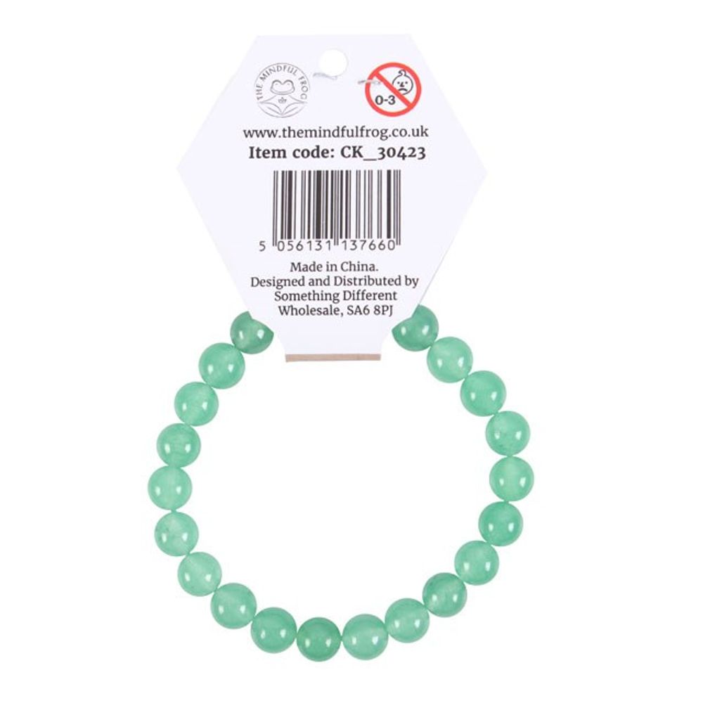 Pulsera de piedras preciosas de aventurina verde con chakra del corazón