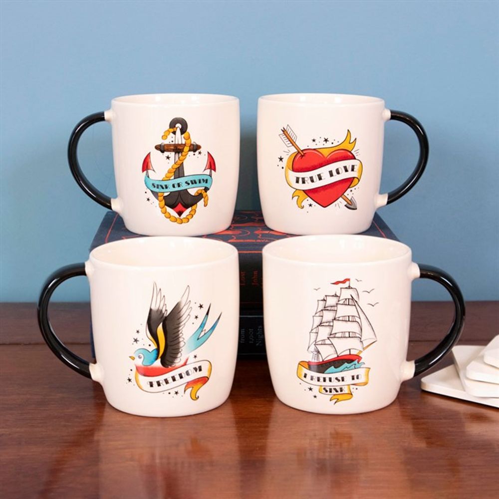 Freiheit Tattoo Spatz Tasse