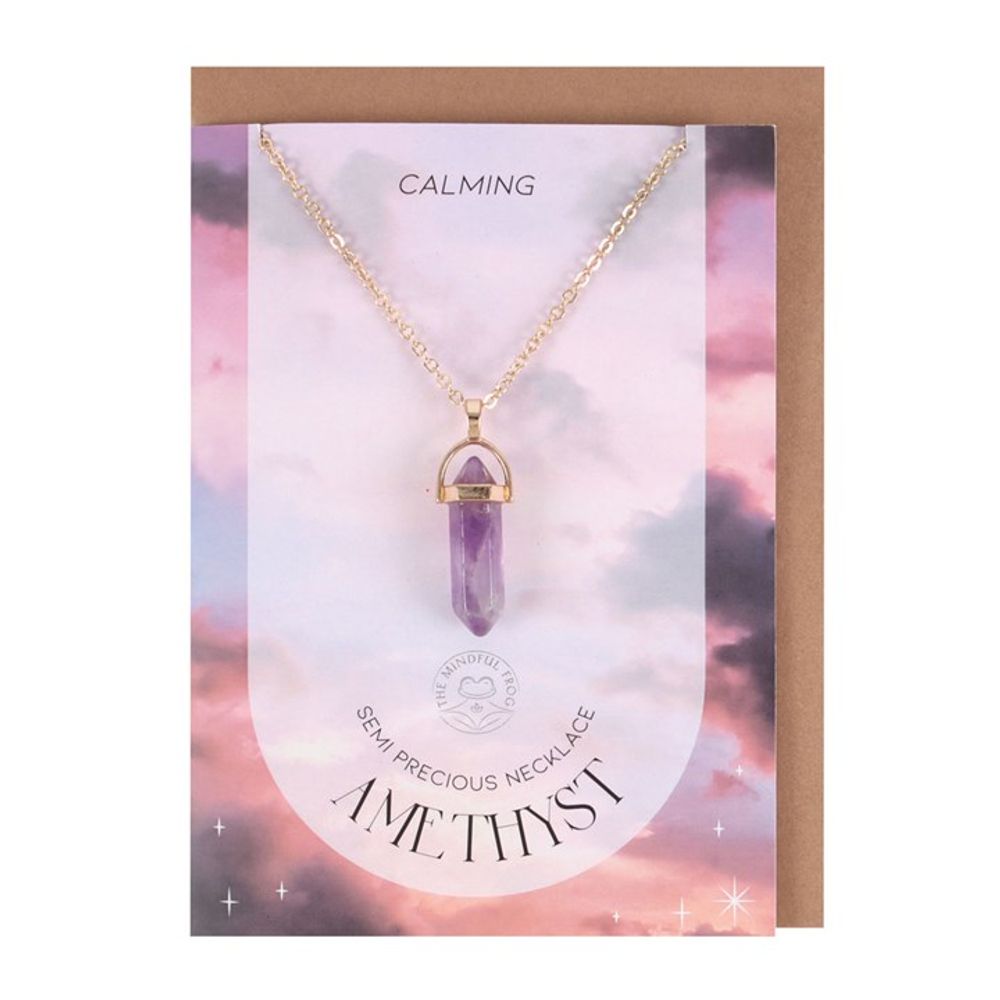 Amethyst Crystal Necklace with Card