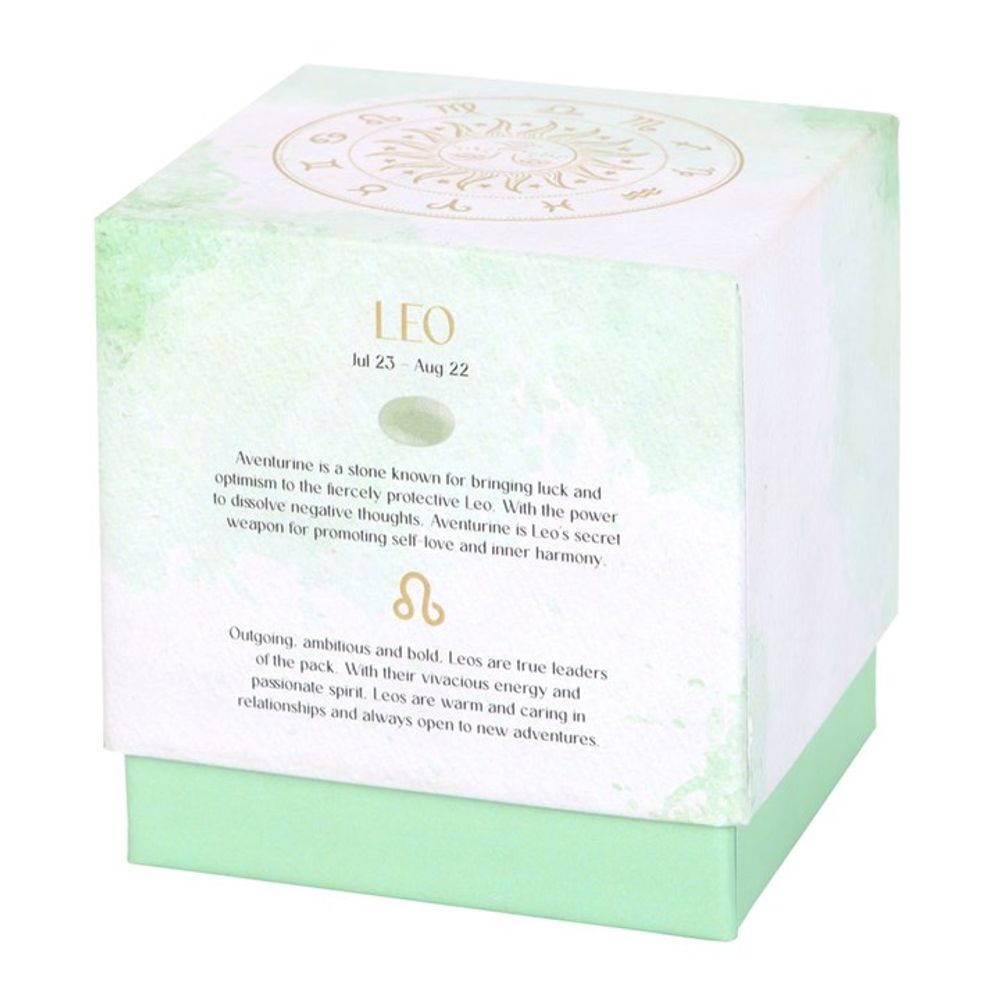 Leo Star Sign Gemstone Zodiac Candle