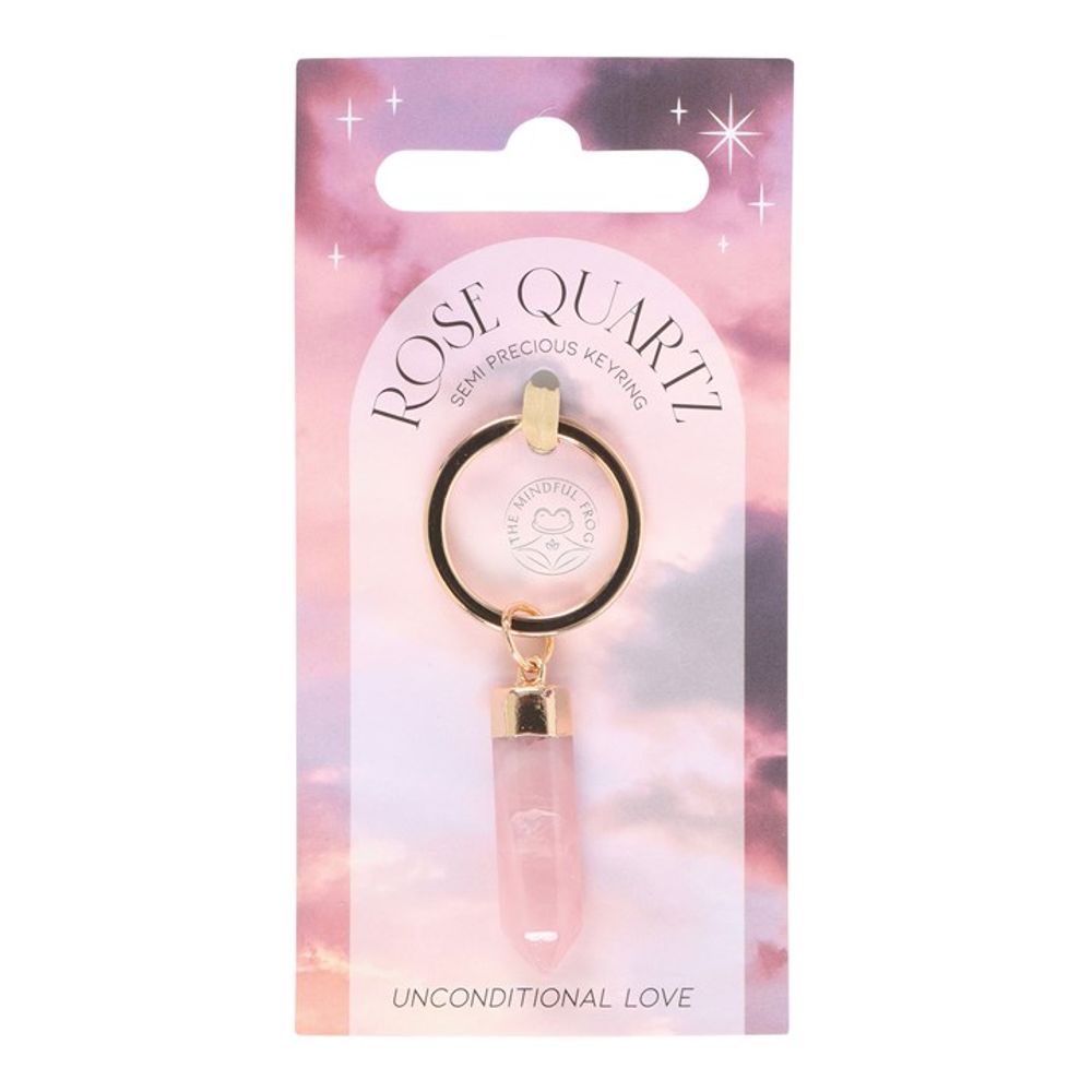 Unconditional Love Rose Quartz Crystal Keyring