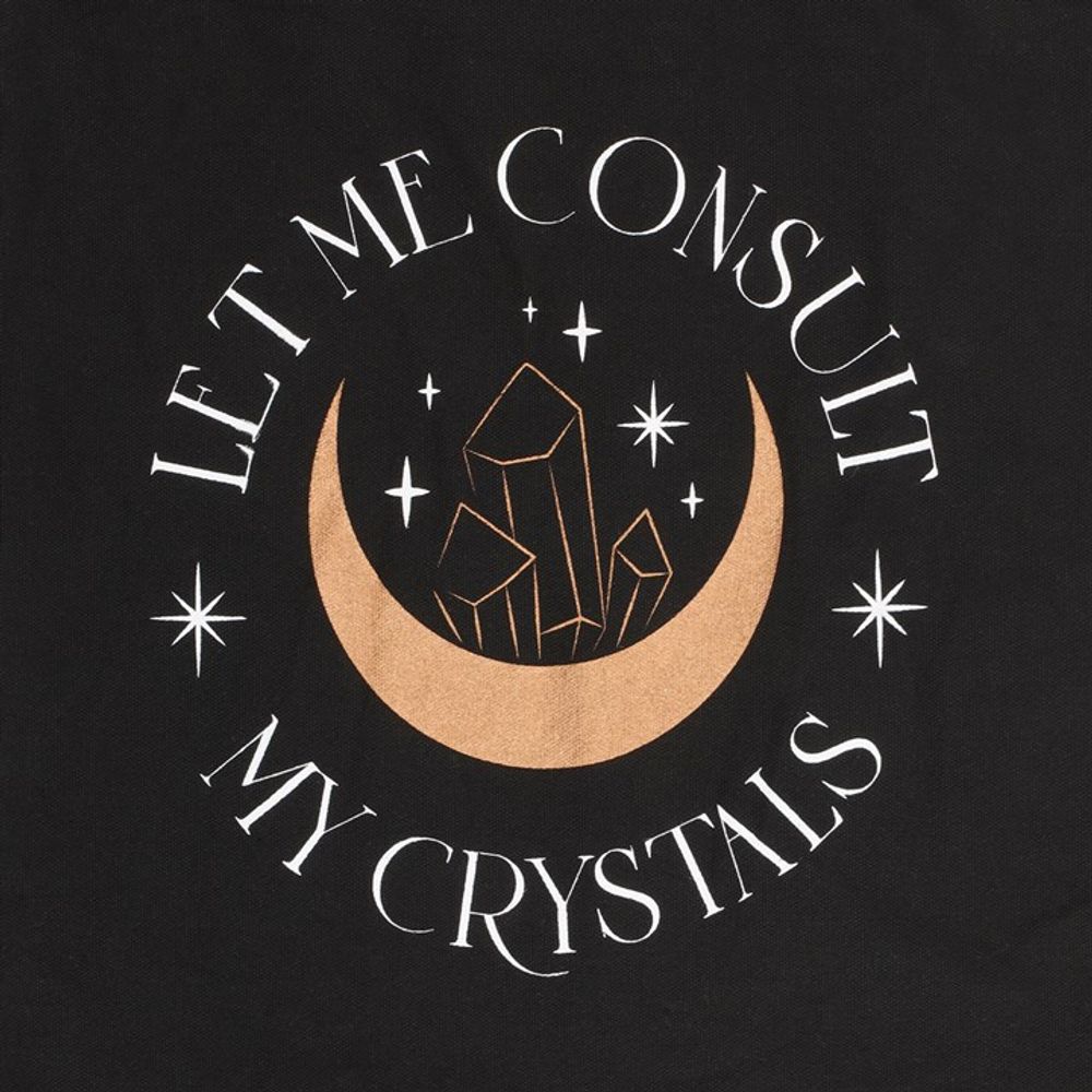 Re-usable Let Me Consult My Crystals Moon Tote Bag