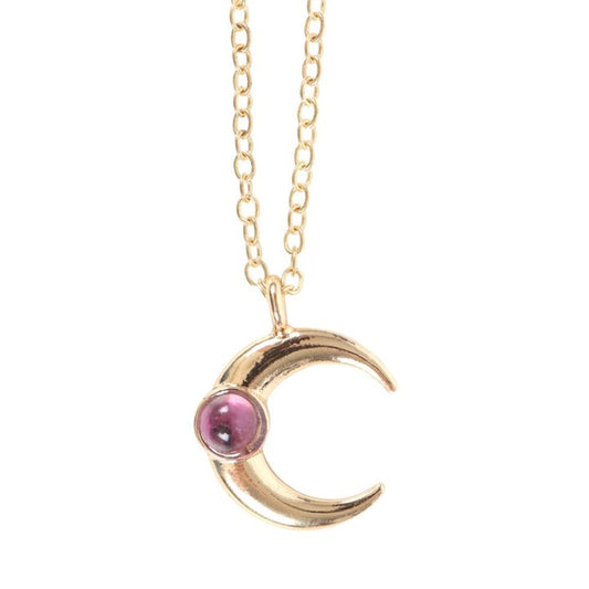 The Lunar Card with Celestial Moon Amethyst Necklace